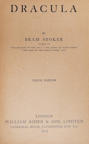Stoker, Bram. Dracula, 10th edition.
